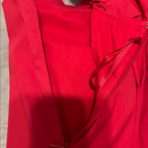 Chic Red Ruffle Mini Dress - Picture 12 of 12